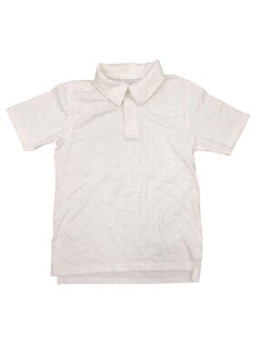 Boy's White Wonder Nation Polo Shirt Short Sleeve Size Small 6/7 Textured Soft